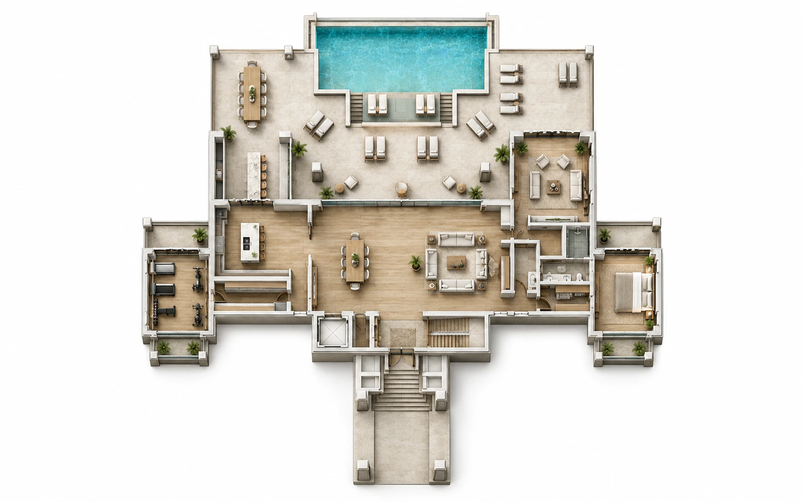 Sea Monkey / Barbados — Floor plan to 3D plan
