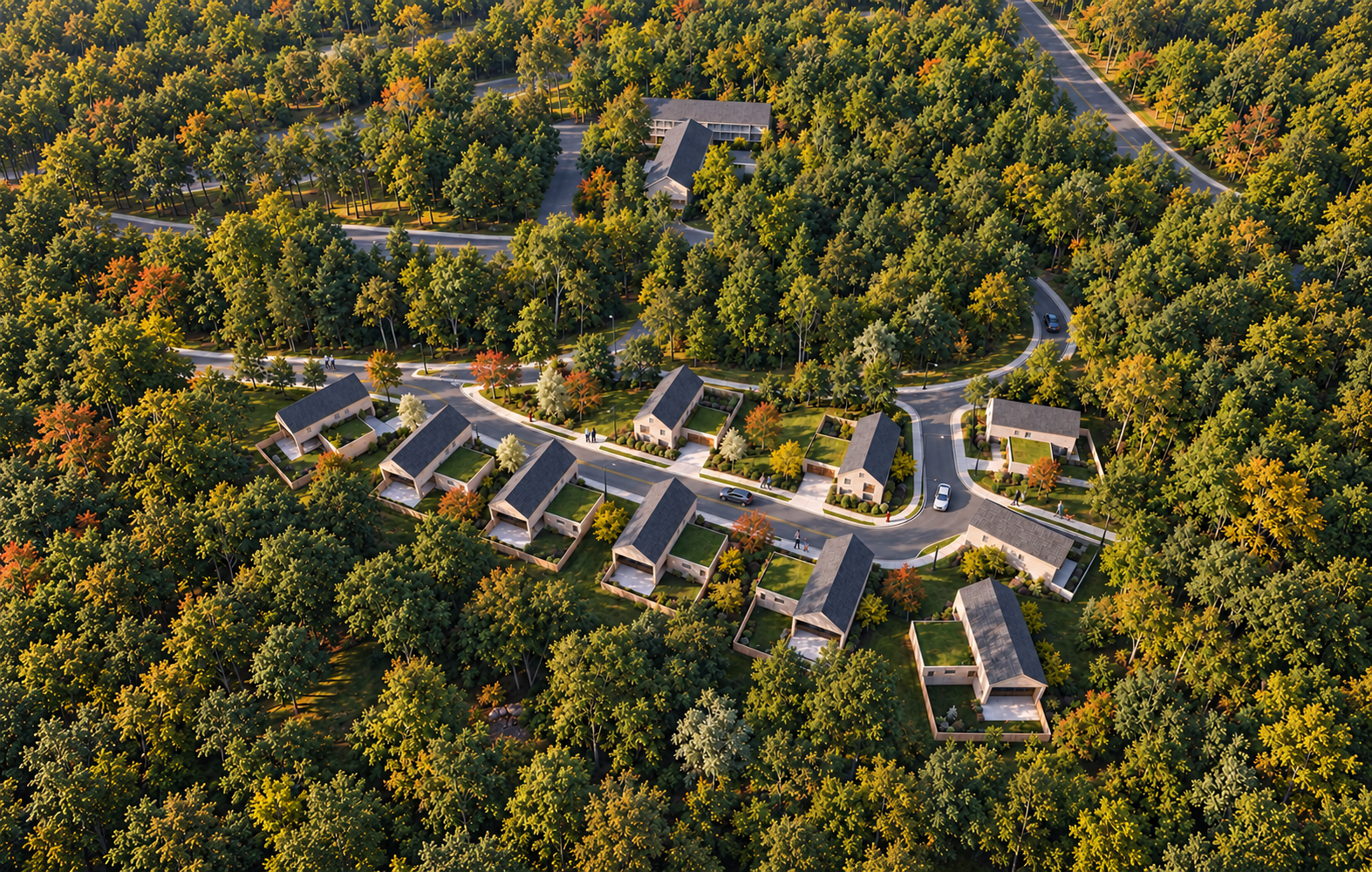 Aerial architectural visualization