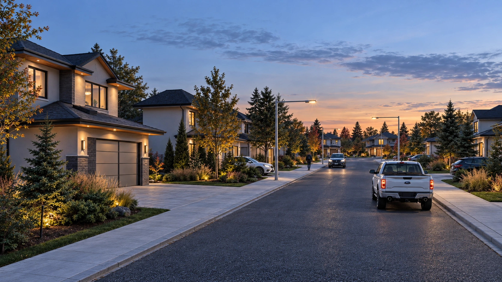 Evergreen Grove streetscape
