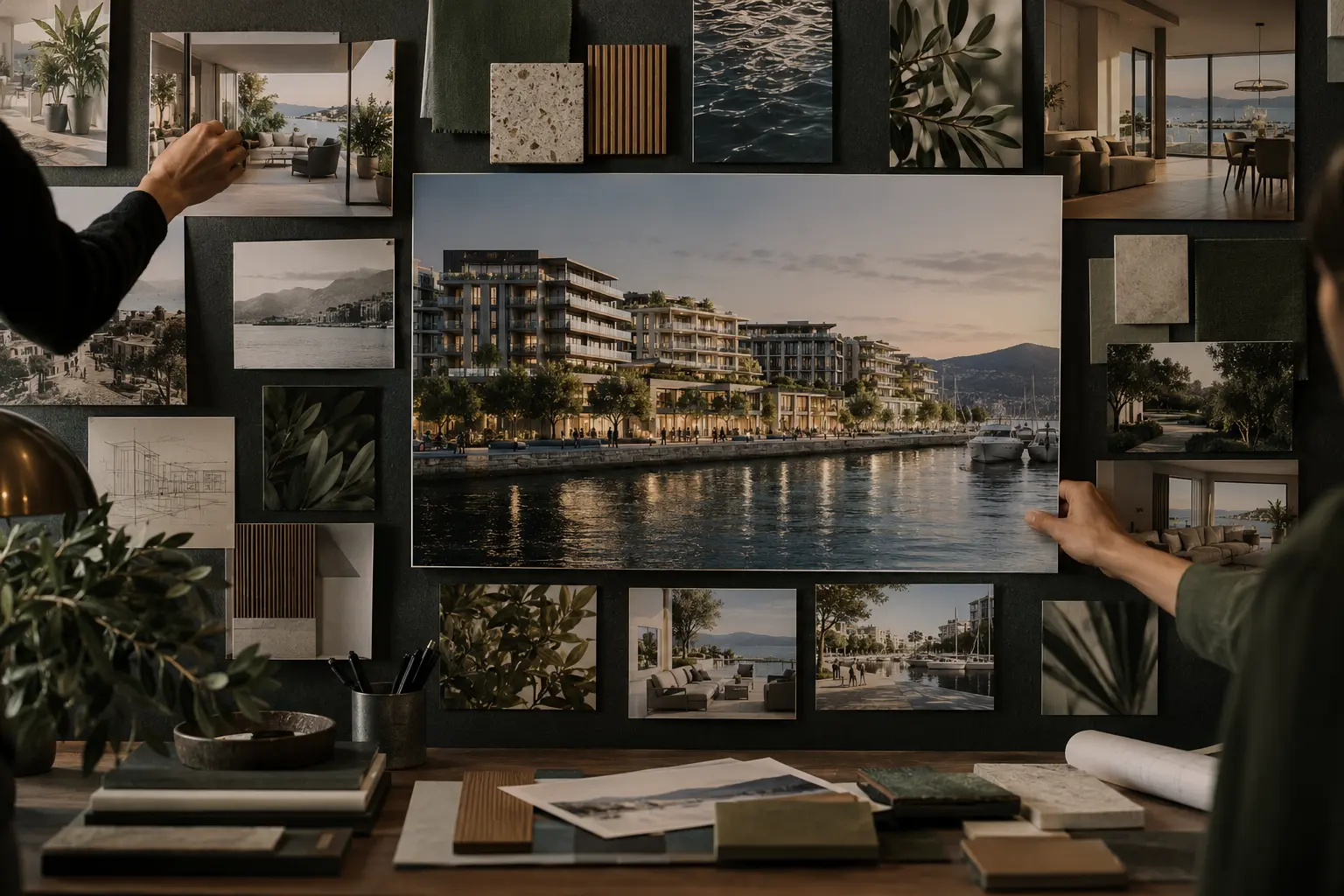 Editorial real estate marketing campaign planning wall