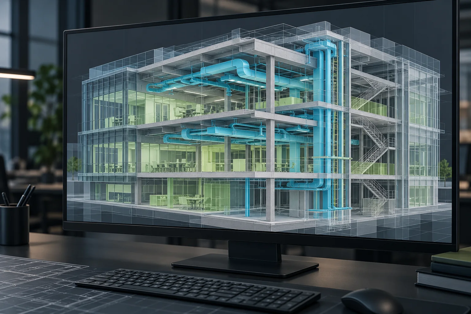 Coordinated structural and building systems model